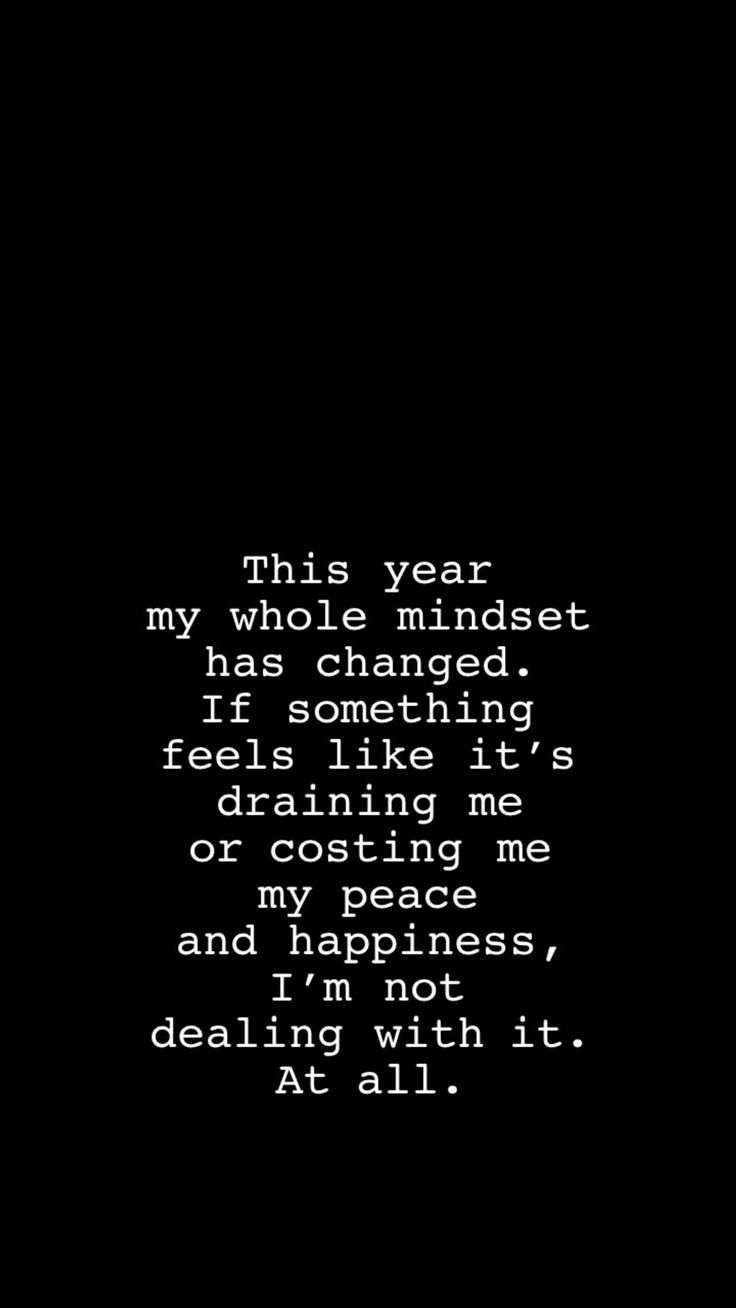 a black and white photo with the words, this year my whole mindset has changed