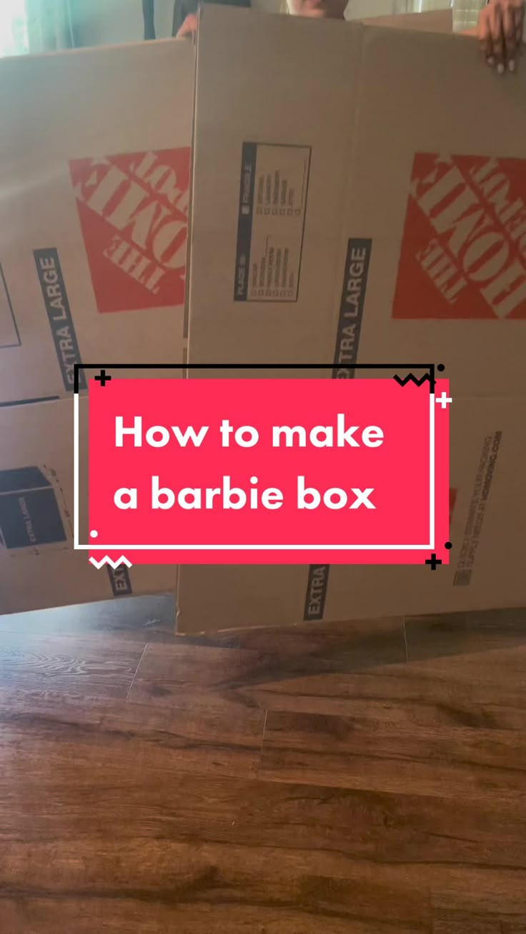 boxes stacked on top of each other with the words how to make a barbie box