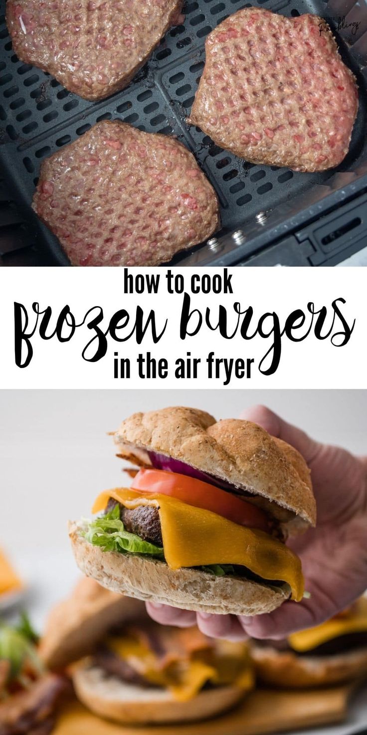 how to cook frozen burgers in the air fryer and freeze them for later