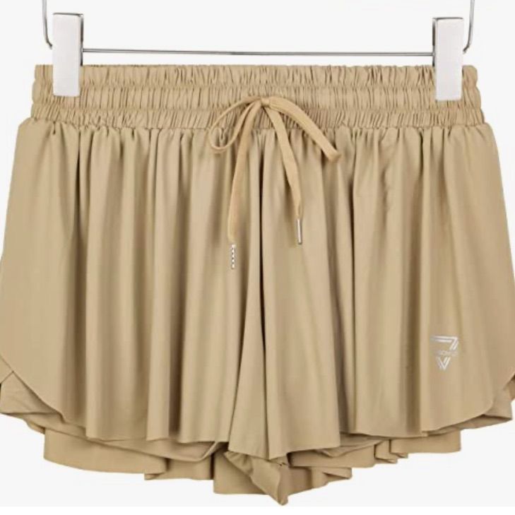 Brand New, Never Worn Luogongzi Flowy Running Shorts With Built In Bike Shorts. Shorts Did Not Come With A Tag, But Orginal Packaging Included. Color Is Best Demonstrated In Pic 1 & 2. Summer Athleisure Beige Shorts, Beige Athletic Shorts With Built-in Shorts For Summer, Beige Athleisure Shorts For Summer, Beige Athletic Shorts For Summer, Summer Athleisure Khaki Bottoms, Beige Workout Shorts For Summer, Khaki Workout Bottoms For Summer, Khaki Bottoms For Summer Workout, Khaki Stretch Shorts With Elastic Waistband