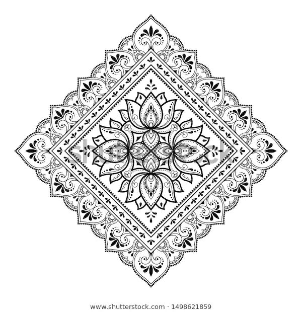 black and white ornamental ornament design on a white background stock photo © shutterstocker