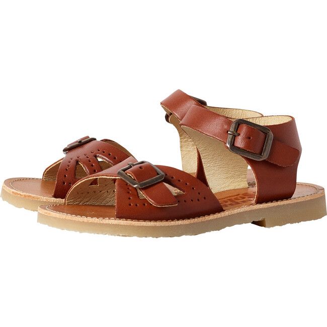 The most stylish single-buckle sandals you will find this season! The Pearl from Young Soles brings a reassuring sense of nostalgia and features their distinctive beautiful butterfly punch detailing and a natural rubber sole. Perfect for all season long! These EU sizes run large, we suggest sizing down. | Young Soles | Pearl Sandal Chestnut, (Brown Leather, Size 32)  |  Maisonette collects the best children’s products from around the world (unlike Zulily, Etsy, The Tot, Farfetch Kids, Childrensa Brown T-strap Sandals With Ankle Strap And Rubber Sole, Brown Ankle Strap T-strap Sandals With Rubber Sole, Brown T-strap Sandals With Leather Footbed And Closed Toe, Brown Closed Toe T-strap Sandals With Leather Footbed, Brown Ankle Strap Sandals With Rubber Sole, Vintage Open Toe Sandals With Buckle, Vintage Open Toe Sandals With Buckle Closure, Classic Brown T-strap Sandals With Open Toe, Brown Closed Toe Sandals With Leather Footbed