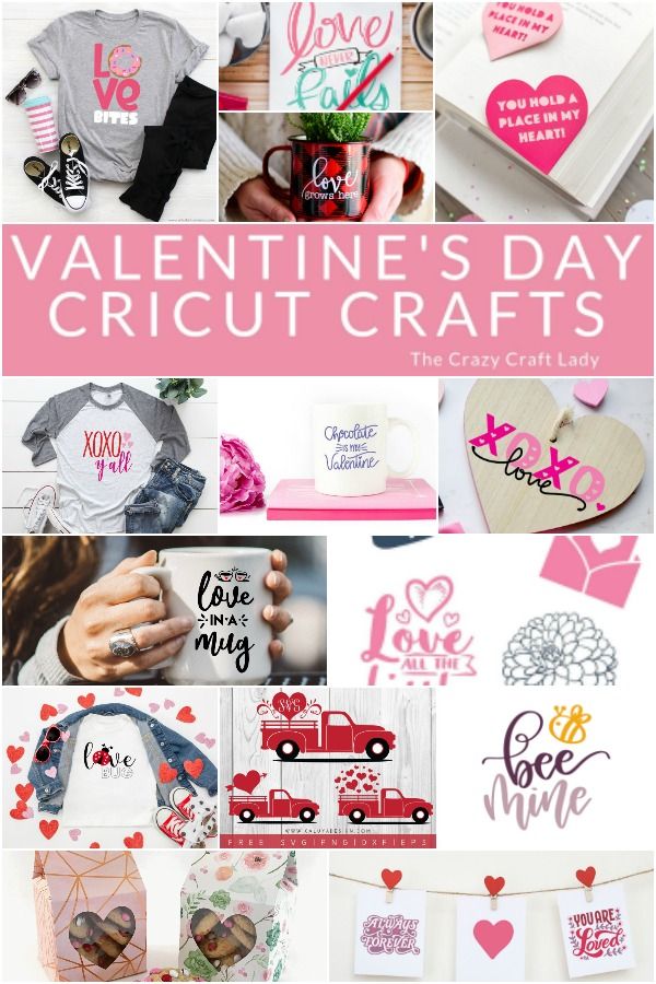 valentine's day cricut crafts with the title overlay