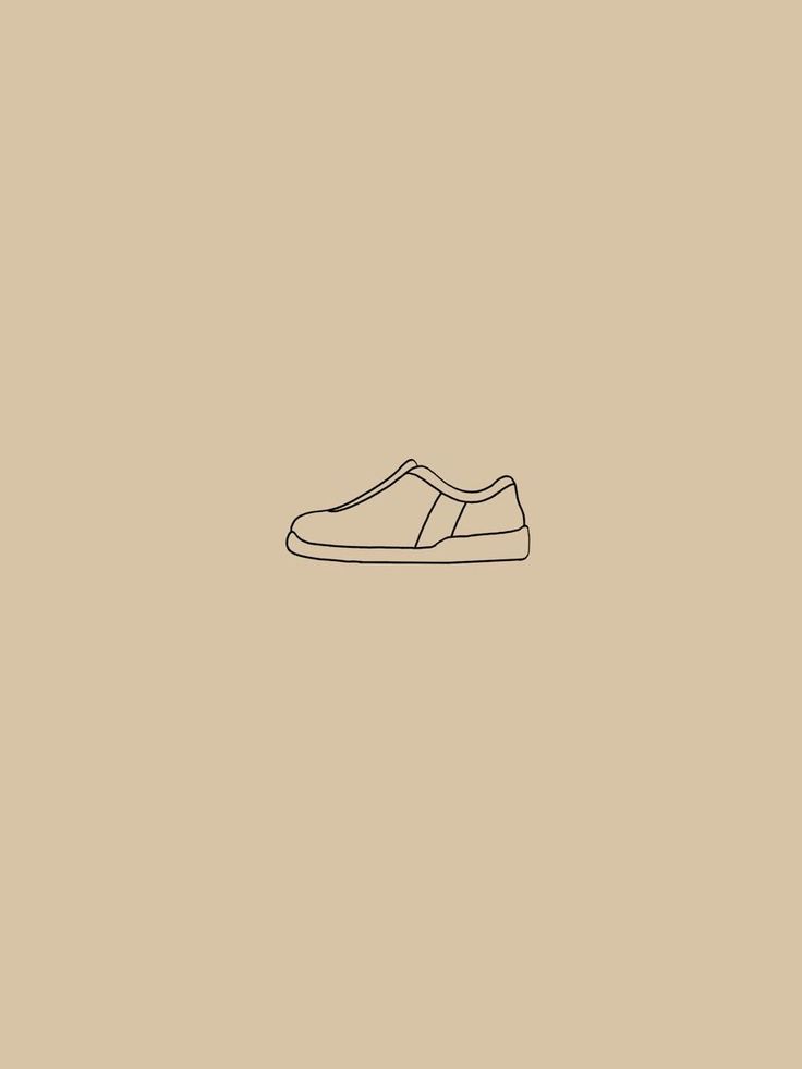 a drawing of a shoe on a beige background