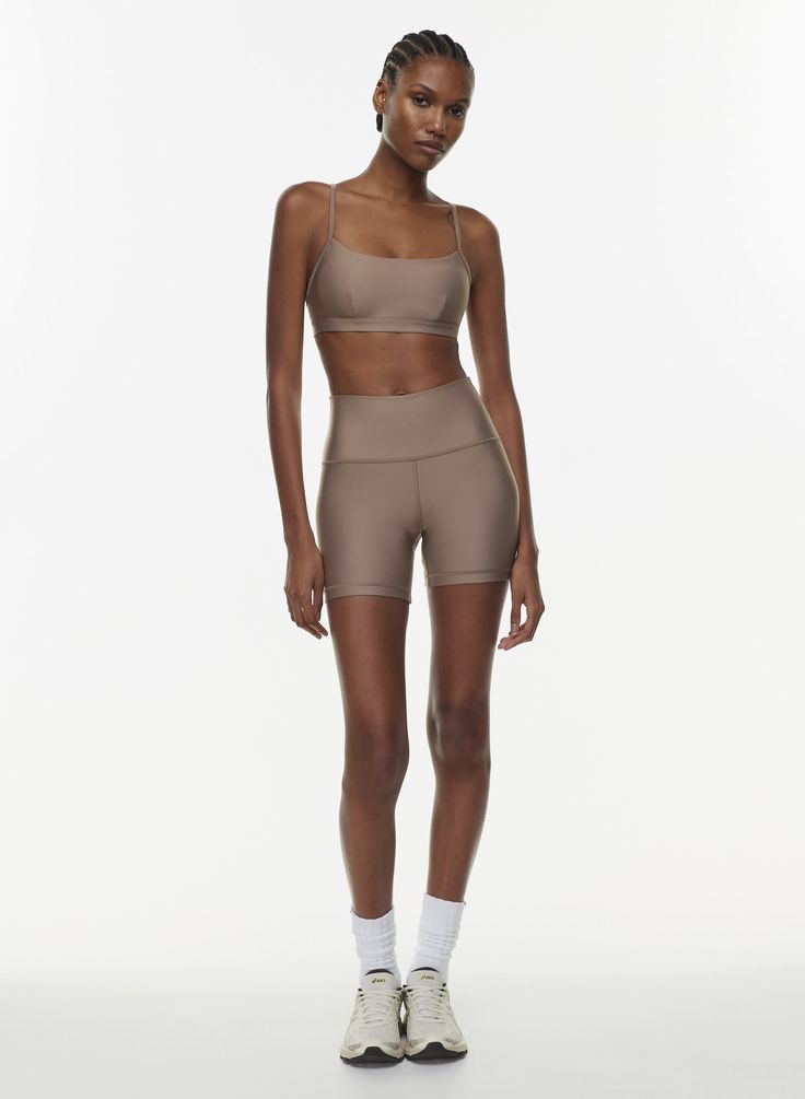 GLOSSFORM™ NEW CHEEKY HI-RISE 5" SHORT | Aritzia Trendy Activewear With Built-in Shorts Mid-thigh Length, Seamless Fitted High-waisted Activewear Shorts, Fitted Seamless High-waisted Shorts Activewear, Sporty Biker Shorts With Seamless Construction, Fitted Seamless High-waisted Activewear Shorts, Seamless Construction Fitted Biker Shorts, Fitted Sports Bra Short Length, Seamless Summer Biker Shorts, Mid-thigh Length, Seamless Mid-thigh Biker Shorts For Summer