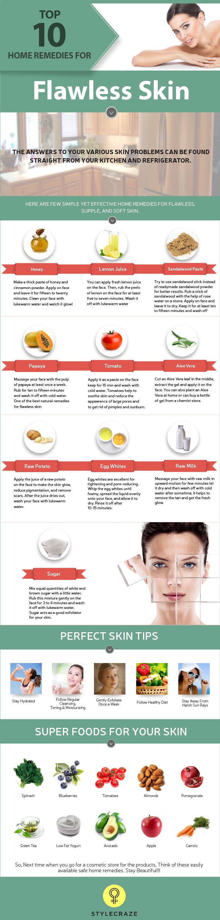 Top 10 Home Remedies For Flawless Skin Detanning Skin, Top 10 Home Remedies, Beauty Remedies, Acne Blemishes, Skin Remedies, Beauty Recipe, Diy Skin Care, Perfect Skin, Skin Tips