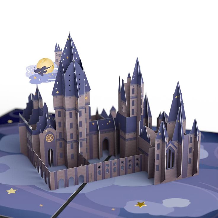 a paper model of a castle on top of a table