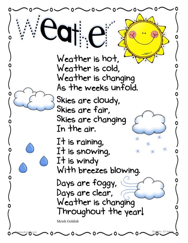 weather poem for kids to read