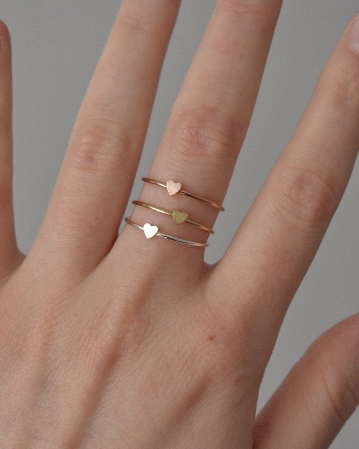 * Available in sterling silver, 14k gold-fill or 14k rose gold-fill * Lead & nickel free * Hypoallergenic, suitable for sensitive skin Adjustable Heart Shaped Stackable Rings For Everyday, Rose Gold Hypoallergenic Midi Rings For Everyday, Hypoallergenic Rose Gold Midi Rings For Everyday, Dainty Tarnish Resistant Heart Ring As Gift, Dainty Rose Gold Stackable Rings Tarnish Resistant, Dainty Heart Ring Gift Tarnish Resistant, Dainty Stackable Midi Rings For Valentine's Day, Rose Gold Jewelry With Heart Charm, Adjustable Minimalist Midi Rings For Valentine's Day