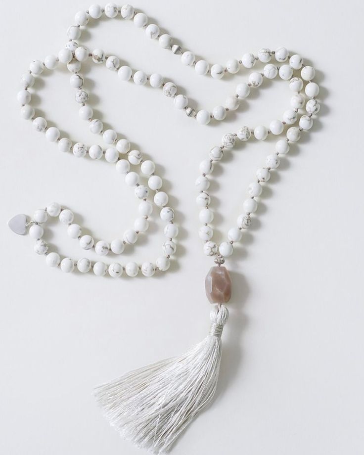 The Nervous System, Going Green, White Howlite, Necklace White, Mala Necklace, Sleep Deprivation, Wrapped Jewelry, Mala Beads, Healing Powers