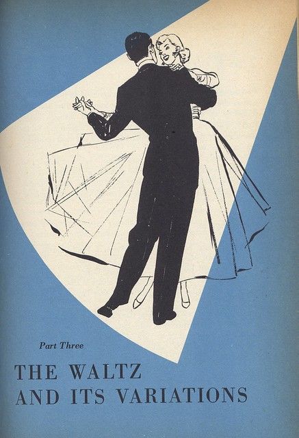 an advertisement for the waltz and its variations, featuring a man in a suit