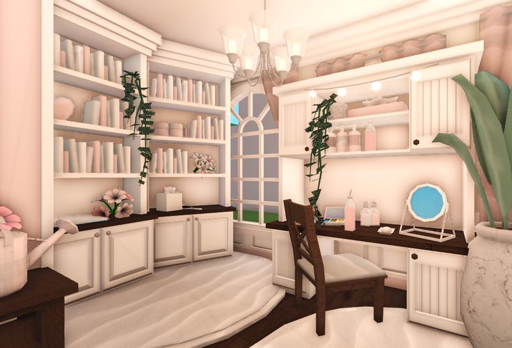 Coquette Office Bloxburg, Extra Rooms In House Ideas Bloxburg, Coquette Bloxburg Interior, Bedroom Bloxburg Aesthetic, Sims 4 Coquette House, What To Put In Empty Spaces Bloxburg, Extra Room In House Ideas, Coquette Room Bloxburg, How To Fill Empty Space In Bloxburg