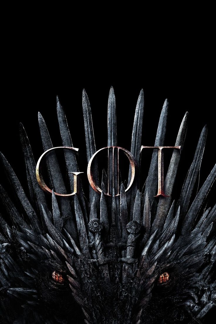 a game of thrones poster with the words gott on it's face