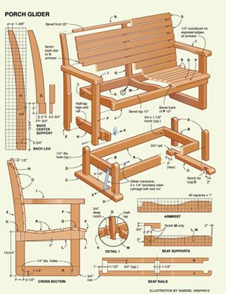 the plans for a bench and chair are shown in this drawing, with instructions to build it