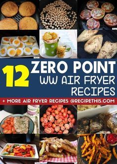 the cover of 12 zero point air fryer recipes