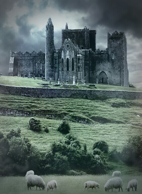 sheep grazing in front of an old castle with a quote about nothing so bad that it couldn't be wrong