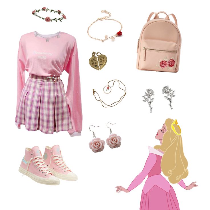 Aurora Outfit Ideas Disney, Aurora Sleeping Beauty Outfit Ideas, Sleeping Beauty Modern Outfit, Aurora Outfits Sleeping Beauty, Disneybound Sleeping Beauty, Princess Aurora Outfit Ideas, Sleeping Beauty Inspired Outfits, Sleeping Beauty Outfit Ideas, Sleeping Beauty Disneybound