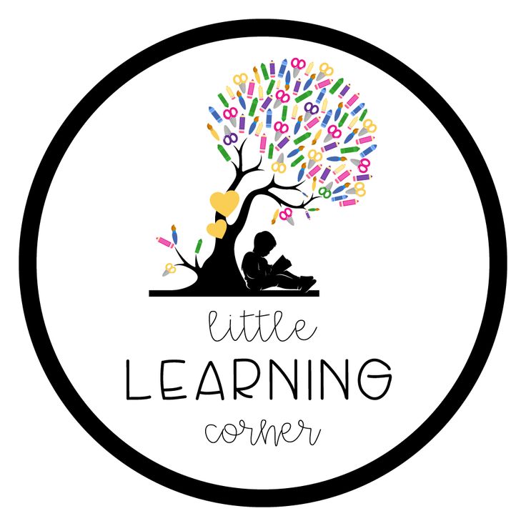 the little learning corner logo with a child sitting under a tree on top of it