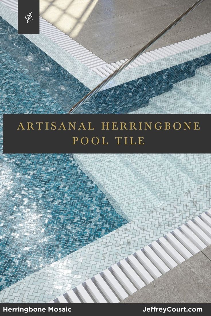 an artistic herringbone pool tile is featured in the cover of this book by jeffycout com