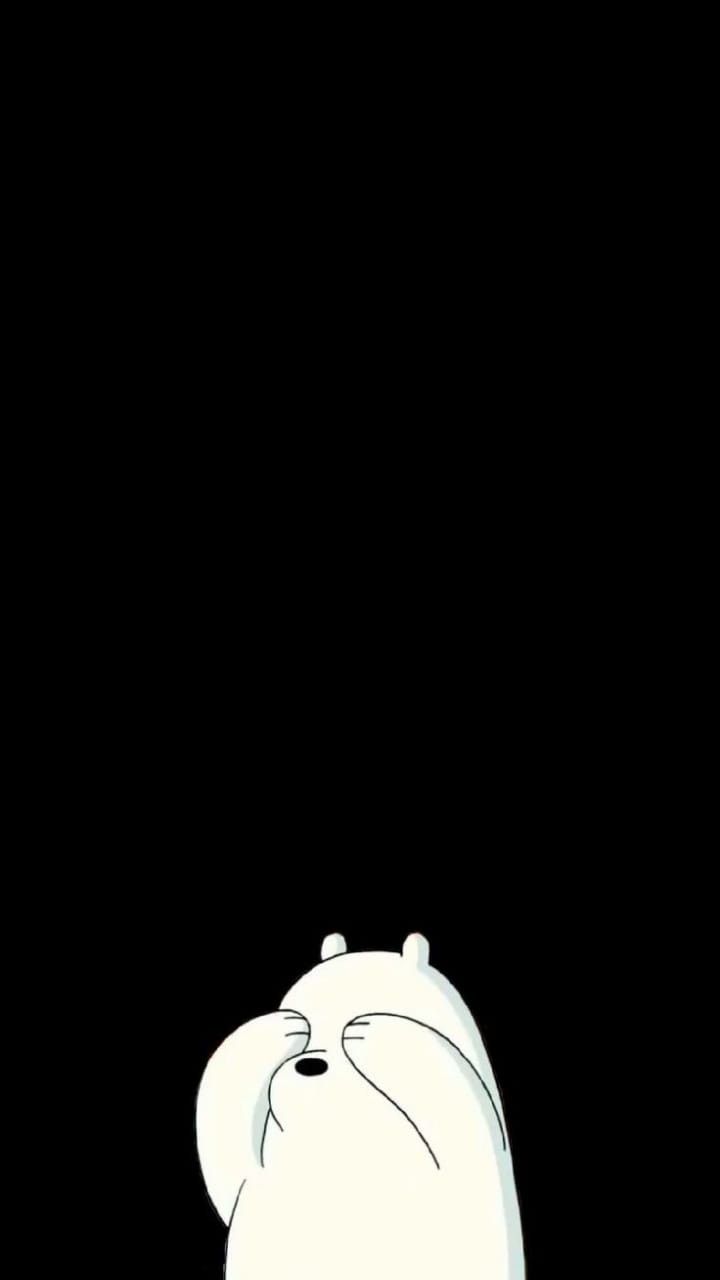 a white polar bear standing in the dark