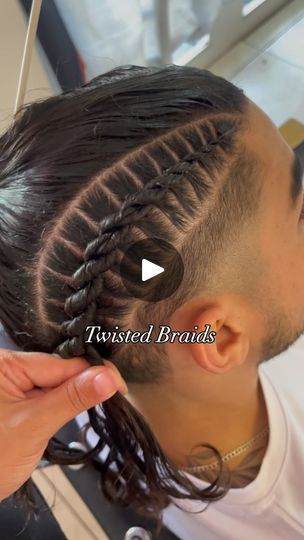 Two Braids For Men, Easy Mens Braids, Twist Braids Hairstyles For Men, Braids Ideas For Men, Short Twist Braids Hairstyles Men, 2 Braids For Men, Boys Hair Braids Hairstyles, Boy Plaits Hairstyles, Men Plats Braids