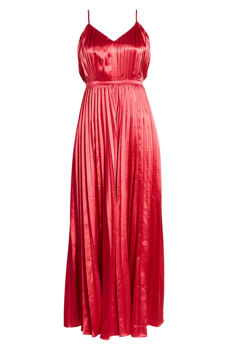 Pleated satin lends endless glamour to this party-ready wide-leg jumpsuit that dramatically sways with every stylish step you take. Hidden back-zip closure V-neck Adjustable straps Unlined 97% polyester, 3% spandex Hand wash, dry flat Imported Satin Jumpsuit, Red Fits, Party Invite, Wide Leg Jumpsuit, Evening Wear, Eden, Adjustable Straps, Wide Leg, Jumpsuit