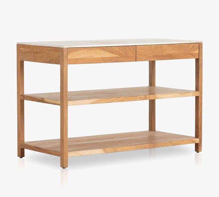 Kitchen Console, Marble Kitchen Island, Small Kitchen Island, Kitchen Marble, Kiln Dried Wood, Four Hands, Pottery Barn Teen, West Elm, Pottery Barn Kids