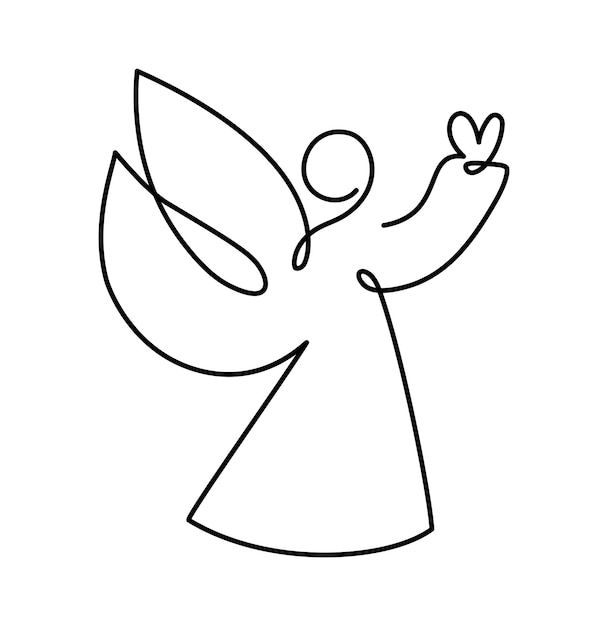 an angel with its arms spread out and hands in the air, outlineed against a white background