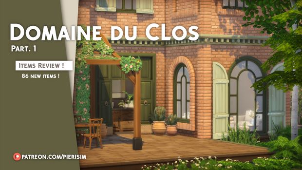 an animated image of a house with the words,'domine du clos part 1 early access on my patio '