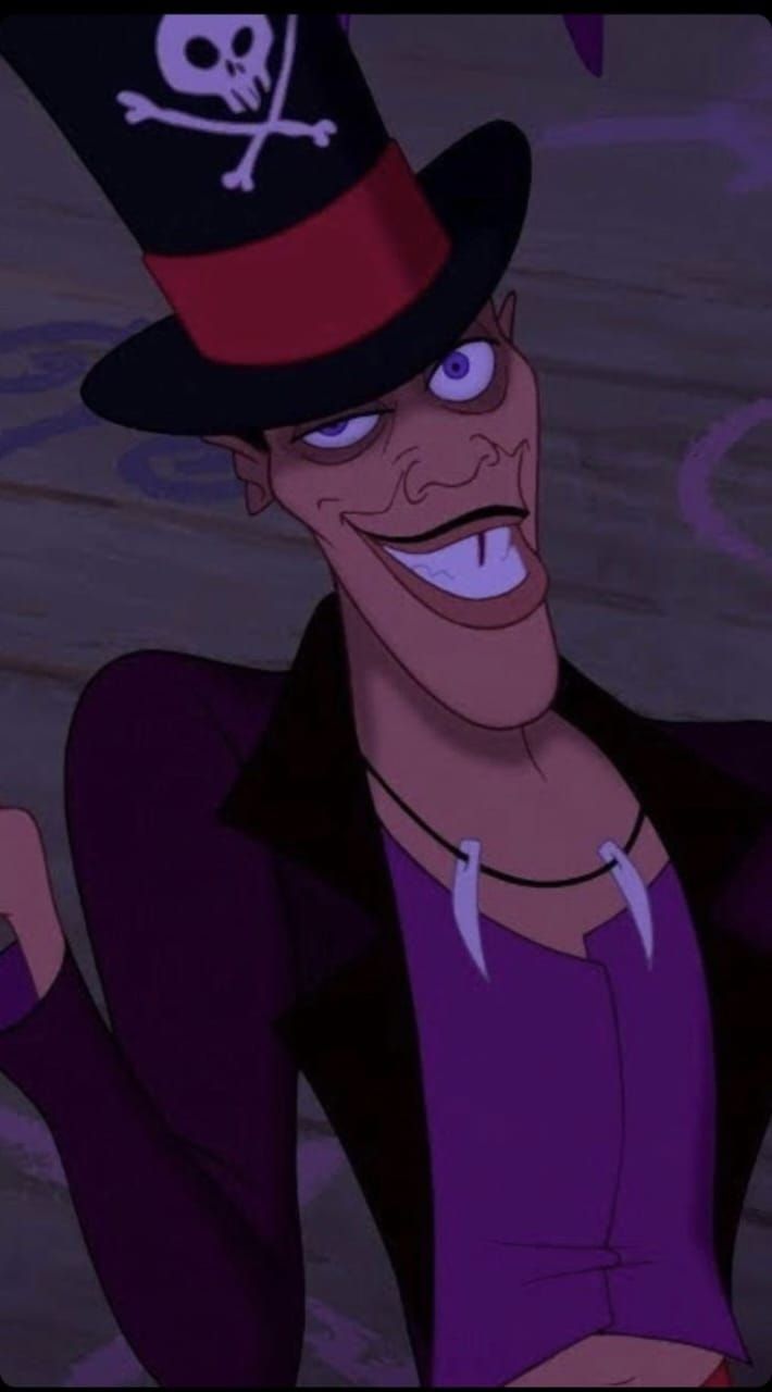 a cartoon character wearing a top hat with a skull on it