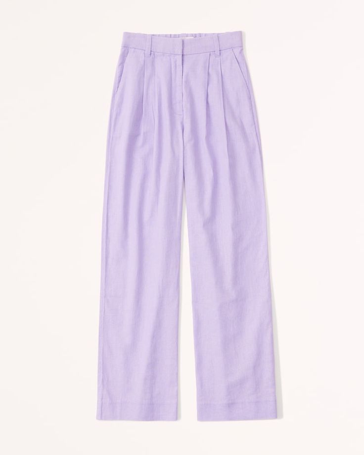 Women's Linen-Blend Tailored Wide Leg Pant | Women's Bottoms | Abercrombie.com Pixie Haircut Styles, Womens Matching Sets, Vacation Outfits Women, Summer Closet, Women's Bottoms, Wide Leg Pant, Pantalon Large, Inspiration Style, Linen Women