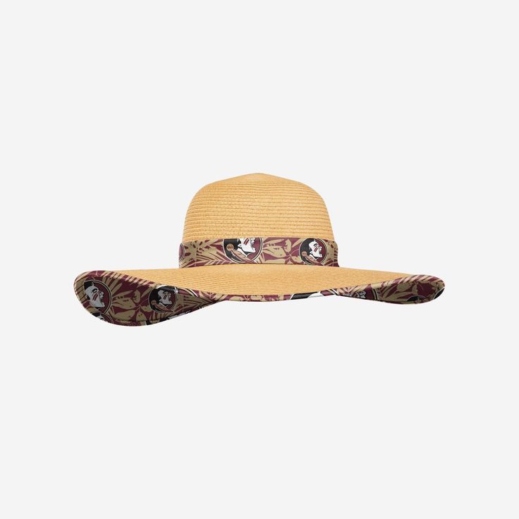 Florida State Seminoles Womens Floral Straw Hat FOCO - FOCO.com Air Fresh, Fan Fashion, Sun Shining, Logo Display, Florida State Seminoles, Fresh Summer, Florida State, Face Cover, Ready To Go