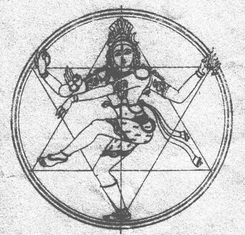 an image of a woman holding a bow in the middle of a circle with lines on it