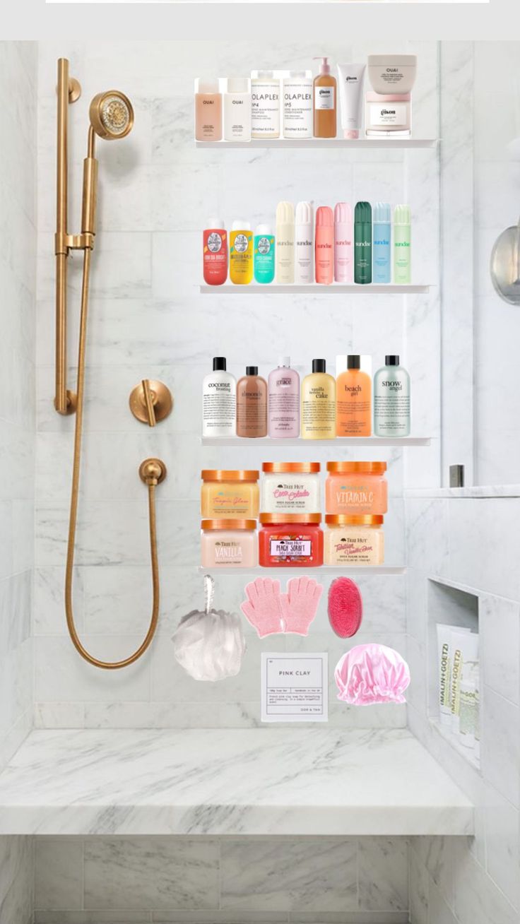 Dream shower #dreamshower #shower Shower Care, Female Hygiene, Dream Shower, Shower Products, Organization Pantry, Kitchen Organization Pantry, Shower Skin Care, The Glow Up, Shower Time