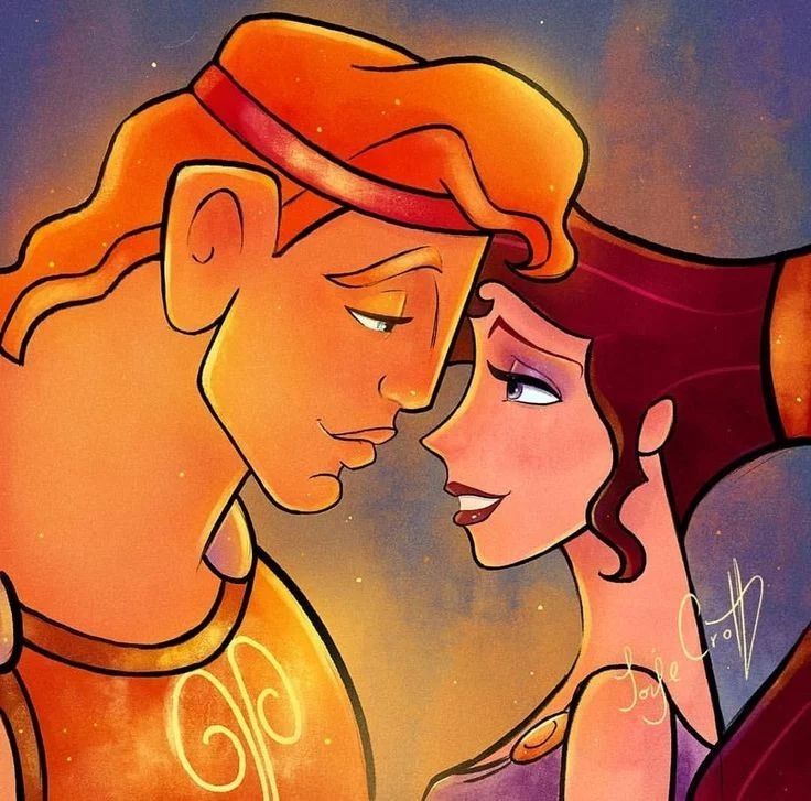 the princess and prince are looking at each other's faces in this disney movie poster