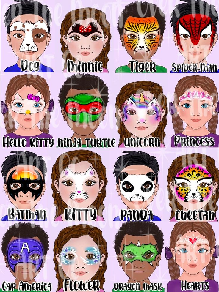 Face Painting Menu Board Digital Fast Faces Easy Face Painting Ideas - Etsy Face Paint Ideas Full Face, Face Painting Templates Free Printable, Full Face Face Paint, Face Painting With Stencils, Face Painting Stencils Printable, Face Paint Menu Board, Fast Easy Face Paint Designs, Face Painting Booth Ideas, Face Painting Set Up