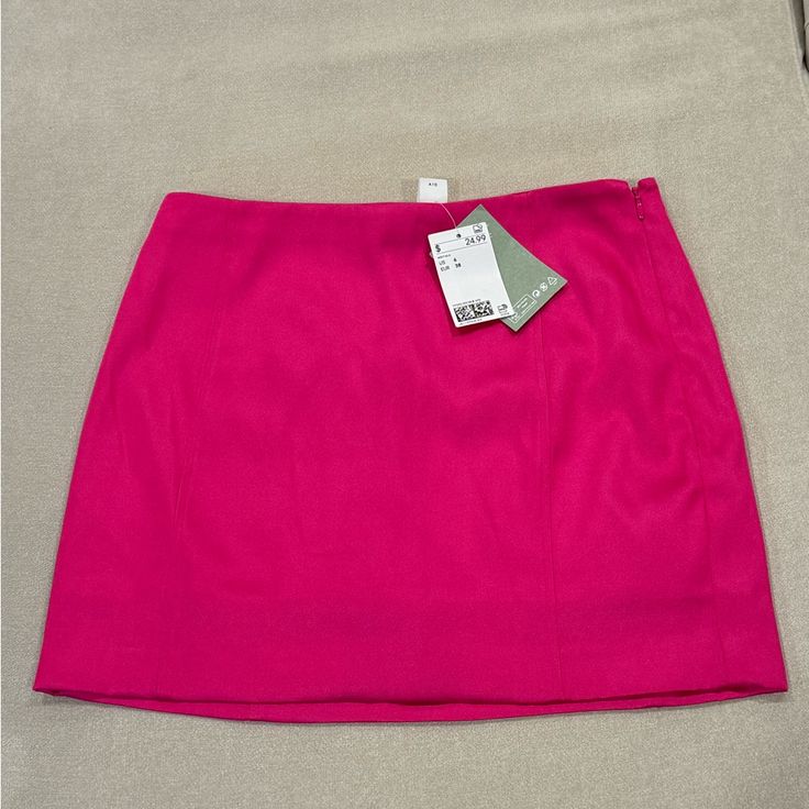 Brand New Hot Pink Satin Mini Skirt Chic Lined Skirt By H&m, Chic H&m Lined Skirt, H&m Mini Party Skirt, H&m Mini Skirt For Party, H&m Fitted Party Mini Skirt, H&m Elegant Mini Skirt For Summer, Elegant H&m Mini Skirt For Summer, Chic H&m Pencil Skirt, Chic H&m Skirt For Spring