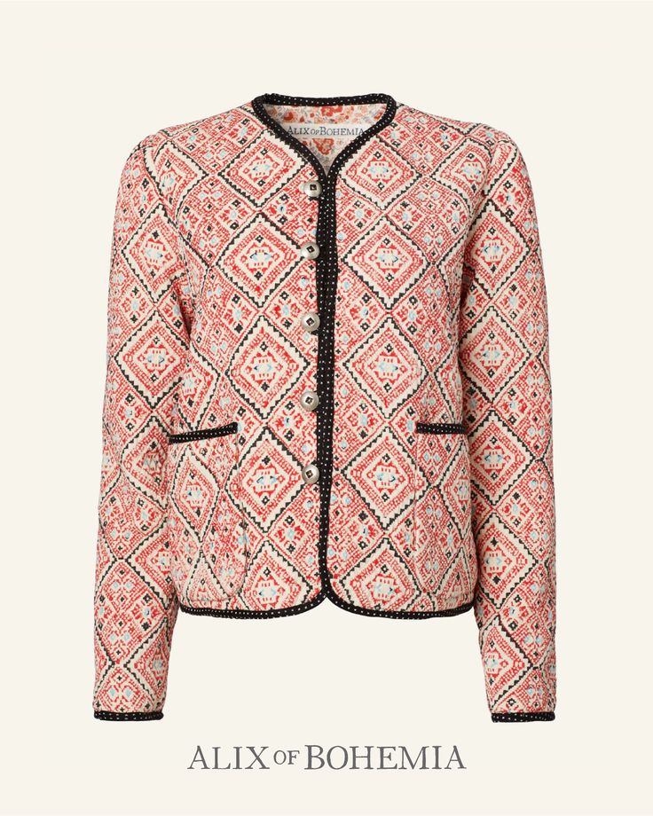 Statement Jackets, Alix Of Bohemia, Bohemia Style, Statement Jacket, Jacquard Jacket, Print Jacket, Vintage Bohemian, Floral Fabric, Moda Operandi