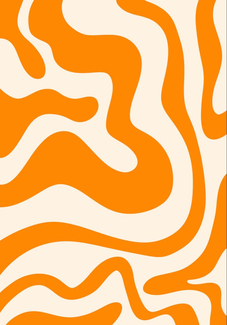 an orange and white background with wavy lines