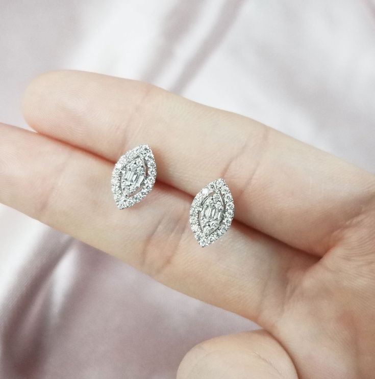 "Solid 14K Gold Dainty Marquise Diamond Earrings / Dainty Marquise Diamond Studs / Marquise Diamond Earrings / Marquise Cut Diamond Earrings / Marquise Stud ∞ Made to Order ∞ Metals: Available in solid gold ∞ Gold Kt: 9K, 10K, 14K, 18K ∞ Available Gold Color: Rose Gold, Yellow Gold, and White Gold ∞ Setting: 100% Authentic Diamond ∞ Diamond Color / Clarity: F Color (98), VS Clarity ∞ Total CTW: 0.49 CT ∞ Sold as a pair (two pieces) ∞ Ear Back Closure: Push Back (Remark: if you wish to do as a sc Marquise Cut Diamond Eyes Earrings Gift, Anniversary Marquise Earrings With Diamond Eyes, Marquise Cut Earrings With Diamond Eyes, Fine Jewelry Marquise Diamond Earrings Gift, Marquise Diamond Earrings Gift, Marquise Diamond Accent Earrings For Anniversary, Fine Jewelry Marquise Cut Earrings For Anniversary, Marquise Earrings With Diamond Accents For Anniversary, Marquise Gemstone Earrings For Wedding