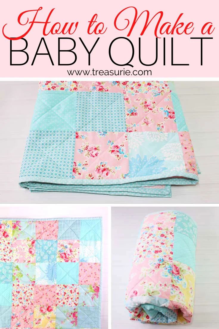 how to make a baby quilt with the instructions for making it easy and quick, this is