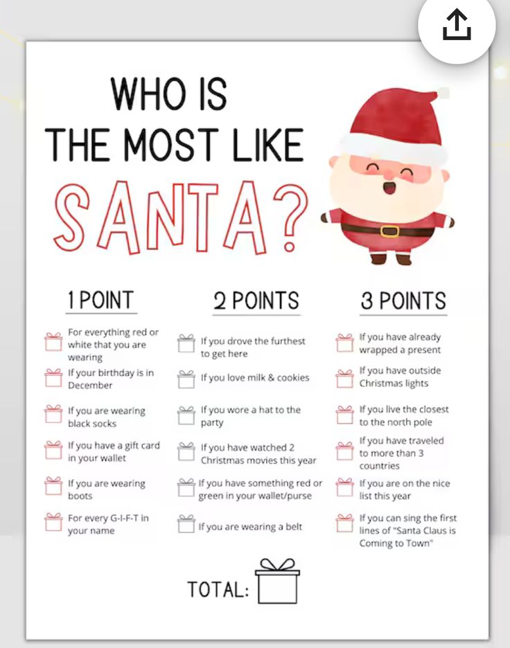 a santa clause poster with the text who is the most like santa?