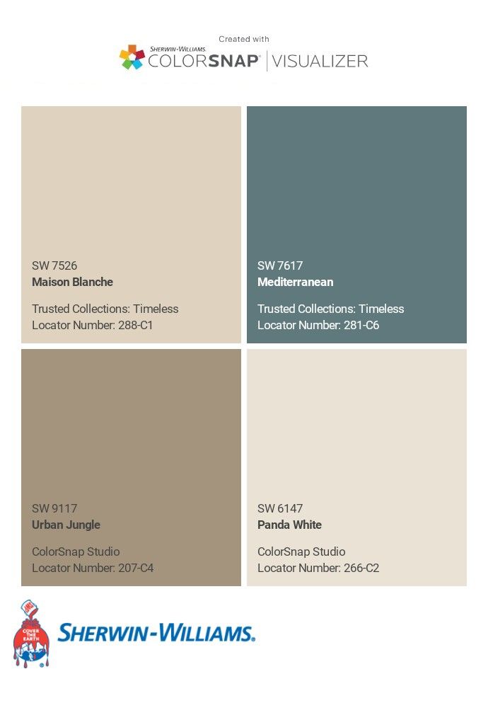 the color scheme for sherylin williams's new paint collection, which is available in