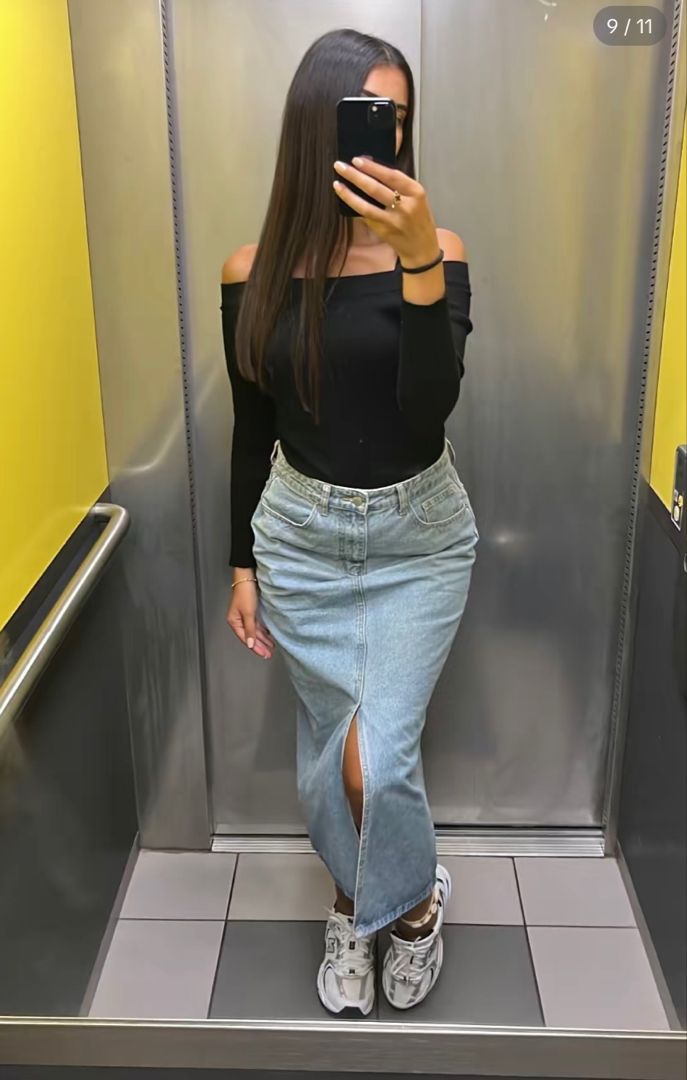 Jupe En Jean Outfit, Outfit Jupe En Jean, Zara Drip, Outfit Zara, Mode Zara, Zara Outfit, Spring Fits, Stockholm Fashion, Dream Clothes