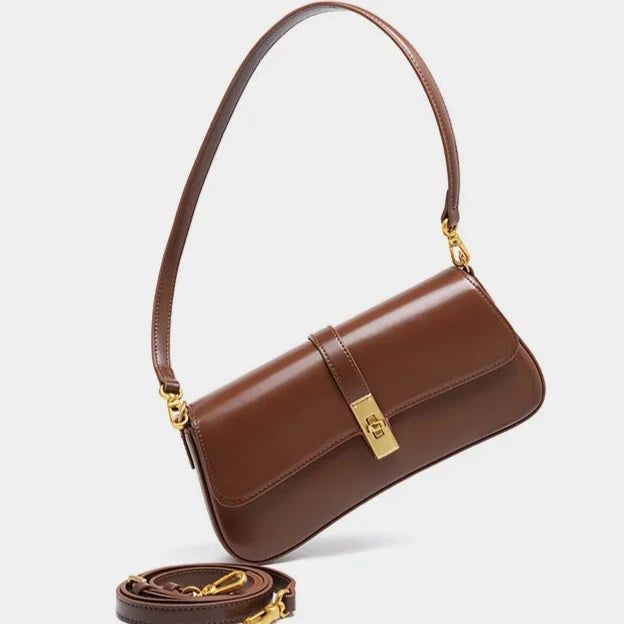 Product Description Handbags Type: Shoulder Bags Main Material: Leather Lining Material: Acrylic Shape: Baguette Hardness: Hard Interior: Slot Pocket, Cell Phone Pocket, Zipper Pocket Interior: Key Chain Holder, Compartment Exterior: Silt Pocket Brown Baguette Shoulder Bag With Hasp Closure, Brown Baguette Bag With Hasp Closure For Daily Use, Brown Baguette Bag With Hasp Closure For Office, Rectangular Baguette Bag With Hasp Closure For Daily Use, Brown Satchel Baguette Bag For Office, Brown Baguette Bag With Detachable Strap For Everyday, Everyday Brown Baguette Bag With Detachable Strap, Classic Baguette Bag With Hasp Closure, Brown Baguette Bag With Adjustable Strap For Office