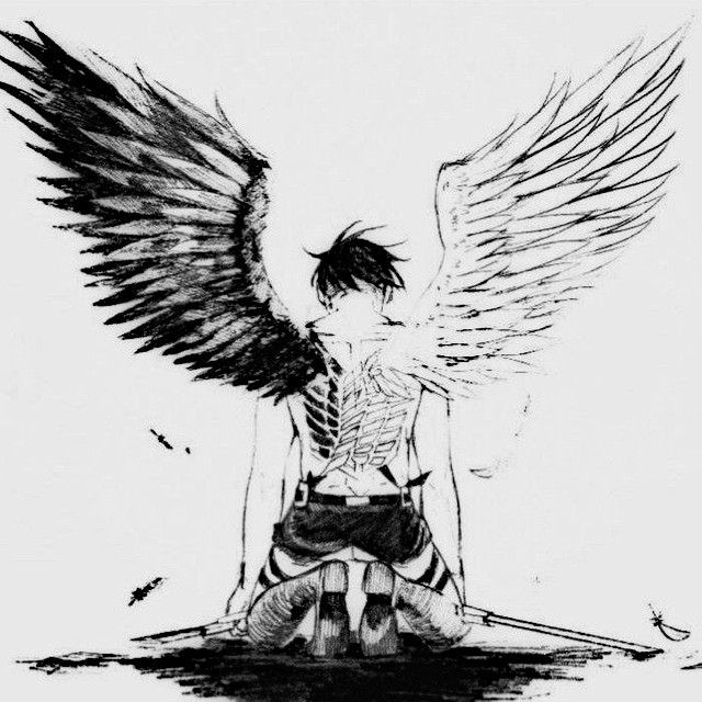 a drawing of an angel sitting on the ground