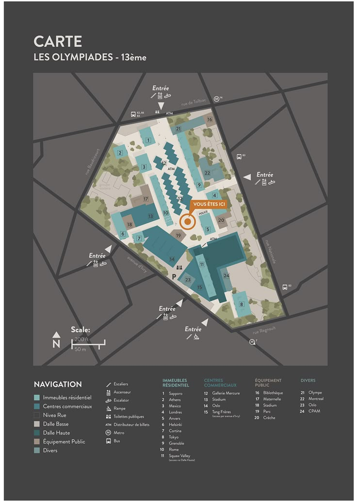 a map showing the location of some buildings