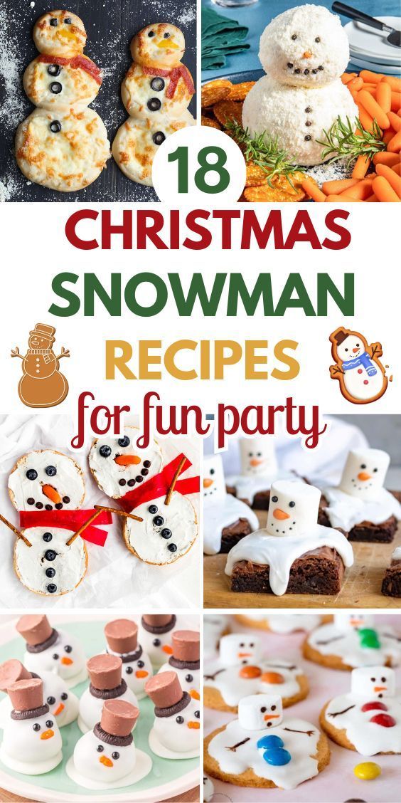 18 Snowman Food Ideas Snowman Ice Cream Sundae, Winter Snack Ideas For Party, Christmas Snacks Ideas For Kids, Snow Day Food For Kids, Jack Frost Themed Food, Frosty The Snowman Snacks, Snowman Veggie Tray Ideas, Frosty The Snowman Party Food, Snowman Dinner Ideas