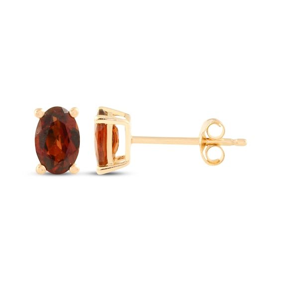 For their January birthday or any occasion, these garnet stud earrings are certain to be adored. 14K yellow gold Each earring features an oval-cut regal red garnet solitaire Friction backs January Birthday, Solitaire Studs, Red Earrings, Accessories Jewelry Earrings, Red Garnet, Oval Cut, Class Ring, Frosting, Access Denied