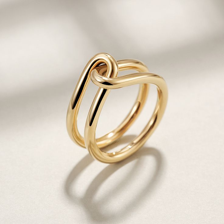 ✨ Take 20% Off + Free Shipping with Code 20NOW. Limited Time. ✨ Non Tarnish Rings, Gold Ring Design, Infinity Knot Ring, Gold Knot Ring, Love Knot Ring, Pretty Jewelry Necklaces, Gold Ring Designs, Special Ring, Knot Design